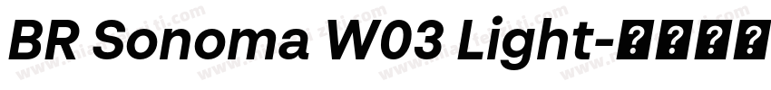BR Sonoma W03 Light字体转换
